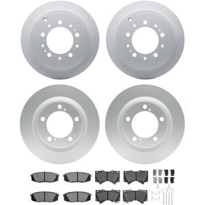 Dynamic Friction 4514-76059 - Front and Rear Brake Kit - Geostop Rotors and 5000 Advanced Brake Pads (Ceramic) with Hardware