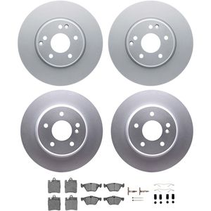 Dynamic Friction 4514-63023 - Front and Rear Brake Kit - Geostop Rotors and 5000 Low Metallic Brake Pads With Hardware