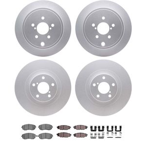 Dynamic Friction 4514-13023 - Front and Rear Brake Kit - Geostop Rotors and 5000 Advanced Brake Pads (Ceramic) with Hardware