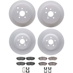 Dynamic Friction 4514-13029 - Front and Rear Brake Kit - Geostop Rotors and 5000 Advanced Brake Pads (Ceramic) with Hardware