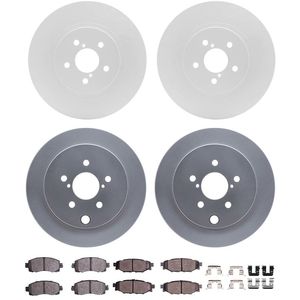 Dynamic Friction 4514-13042 - Front and Rear Brake Kit - Geostop Rotors and 5000 Advanced Brake Pads (Ceramic) with Hardware