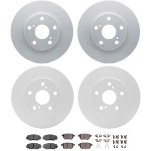 Dynamic Friction 4514-76049 - Front and Rear Brake Kit - Geostop Rotors and 5000 Advanced Brake Pads (Ceramic) with Hardware