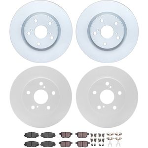 Dynamic Friction 4514-76052 - Front and Rear Brake Kit - Geostop Rotors and 5000 Advanced Brake Pads (Ceramic) with Hardware