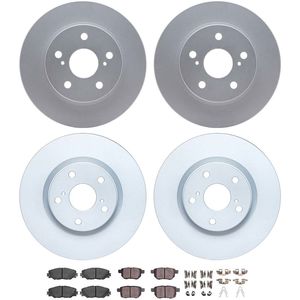 Dynamic Friction 4514-76054 - Front and Rear Brake Kit - Geostop Rotors and 5000 Advanced Brake Pads (Ceramic) with Hardware