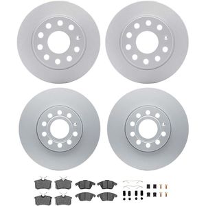 Dynamic Friction 4514-74033 - Front and Rear Brake Kit - Geostop Rotors and 5000 Advanced Brake Pads (Ceramic) with Hardware