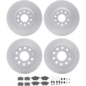 Dynamic Friction 4514-74035 - Front and Rear Brake Kit - Geostop Rotors and 5000 Advanced Brake Pads (Ceramic) with Hardware