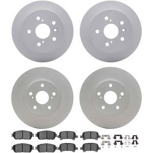 Dynamic Friction 4514-76024 - Front and Rear Brake Kit - Geostop Rotors and 5000 Advanced Brake Pads (Ceramic) with Hardware