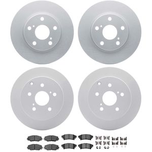 Dynamic Friction 4514-76048 - Front and Rear Brake Kit - Geostop Rotors and 5000 Advanced Brake Pads (Ceramic) with Hardware
