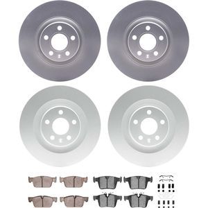 Dynamic Friction 4514-27041 - Front and Rear Brake Kit - Geospec Rotors with 5000 Advanced Brake Pads includes Hardware