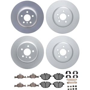 Dynamic Friction 4514-31114 - Front and Rear Brake Kit - Geostop Rotors and 5000 Low Metallic Brake Pads With Hardware