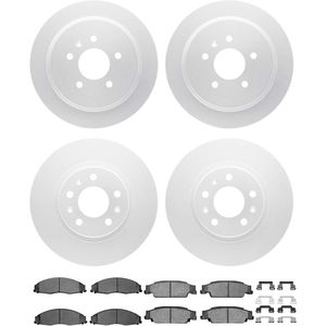 Dynamic Friction 4514-46040 - Front and Rear Brake Kit - Geostop Rotors and 5000 Advanced Brake Pads (Ceramic) with Hardware