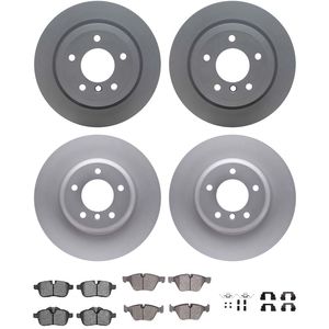 Dynamic Friction 4514-31086 - Front and Rear Brake Kit - Geostop Rotors and 5000 Low Metallic Brake Pads With Hardware