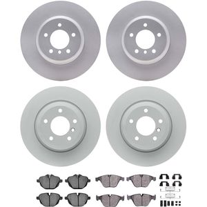 Dynamic Friction 4514-31031 - Front and Rear Brake Kit - Geostop Rotors and 5000 Low Metallic Brake Pads With Hardware