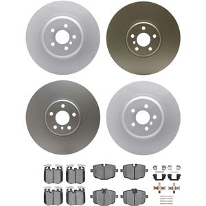Dynamic Friction 4514-31111 - Front and Rear Brake Kit - Geospec Rotors with 5000 Advanced Brake Pads includes Hardware