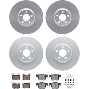 Dynamic Friction 4514-63059 - Front and Rear Brake Kit - Geospec Rotors with 5000 Advanced Brake Pads includes Hardware