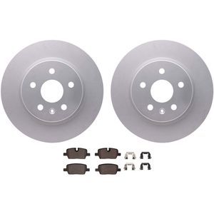Dynamic Friction 4512-65026 - Rear Brake Kit - Geostop Rotors and 5000 Advanced Brake Pads (Ceramic) with Hardware
