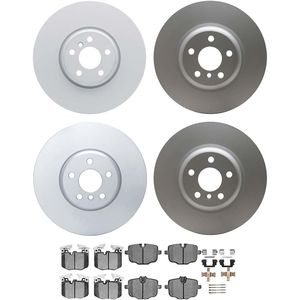 Dynamic Friction 4514-31146 - Front and Rear Brake Kit - Geostop Rotors and 5000 Advanced Brake Pads (Low-Metallic) with Hardware
