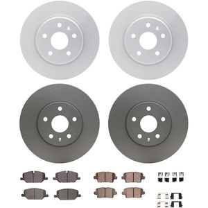 Dynamic Friction 4514-46088 - Front and Rear Brake Kit - Geostop Rotors and 5000 Advanced Brake Pads (Low-Metallic) with Hardware
