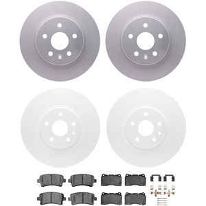 Dynamic Friction 4514-65022 - Front and Rear Brake Kit - Geostop Rotors and 5000 Advanced Brake Pads (Ceramic) with Hardware
