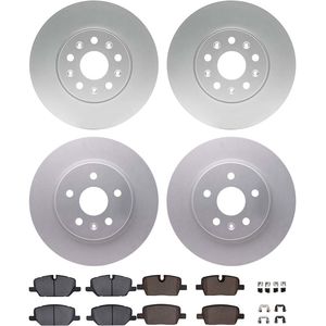 Dynamic Friction 4514-65030 - Front and Rear Brake Kit - Geostop Rotors and 5000 Advanced Brake Pads (Ceramic) with Hardware