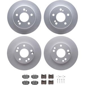 Dynamic Friction 4514-63083 - Front and Rear Brake Kit - Geostop Rotors and 5000 Advanced Brake Pads (Low-Metallic) with Hardware