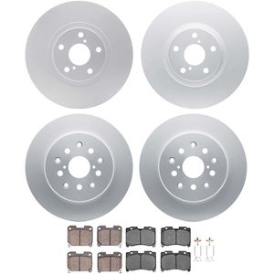 Dynamic Friction 4514-76106 - Front and Rear Brake Kit - Geostop Rotors and 5000 Advanced Brake Pads (Ceramic) with Hardware