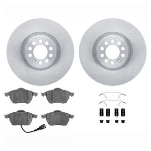 Dynamic Friction 6512-74282 - Front Brake Kit - Quickstop Rotors and 5000 Brake Pads With Hardware