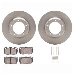 Dynamic Friction 6512-11043 - Front Brake Kit - Quickstop Rotors and 5000 Brake Pads With Hardware