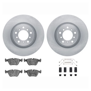 Dynamic Friction 6512-31004 - Front Brake Kit - Quickstop Rotors and 5000 Brake Pads With Hardware