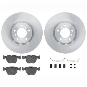 Dynamic Friction 6512-31013 - Front Brake Kit - Quickstop Rotors and 5000 Brake Pads With Hardware