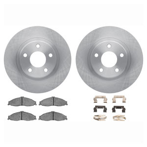 Dynamic Friction 6512-45079 - Front Brake Kit - Quickstop Rotors and 5000 Brake Pads With Hardware