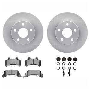 Dynamic Friction 6512-47064 - Front Brake Kit - Quickstop Rotors and 5000 Brake Pads With Hardware