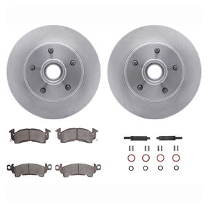 Dynamic Friction 6512-47101 - Front Brake Kit - Quickstop Rotors and 5000 Brake Pads With Hardware
