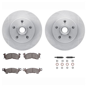 Dynamic Friction 6512-47104 - Front Brake Kit - Quickstop Rotors and 5000 Brake Pads With Hardware