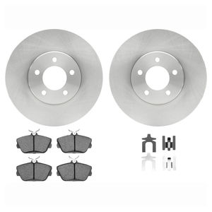 Dynamic Friction 6512-54345 - Front Brake Kit - Quickstop Rotors and 5000 Brake Pads With Hardware