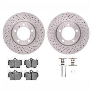 Dynamic Friction 6512-02060 - Front Brake Kit - Quickstop Rotors and 5000 Brake Pads With Hardware