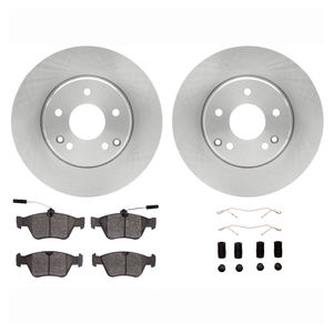 Dynamic Friction 6512-63335 - Front Brake Kit - Quickstop Rotors and 5000 Brake Pads With Hardware