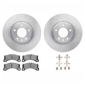 Dynamic Friction 6512-74042 - Front Brake Kit - Quickstop Rotors and 5000 Brake Pads With Hardware