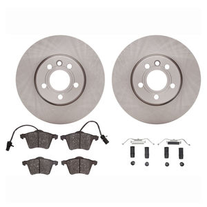Dynamic Friction 6512-74424 - Front Brake Kit - Quickstop Rotors and 5000 Brake Pads With Hardware