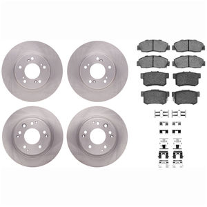 Dynamic Friction 6514-59007 - Front and Rear Brake Kit - Quickstop Rotors and 5000 Brake Pads With Hardware