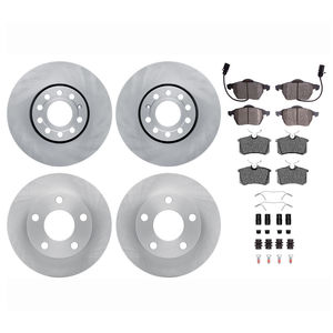 Dynamic Friction 6514-73016 - Front and Rear Brake Kit - Quickstop Rotors and 5000 Brake Pads With Hardware