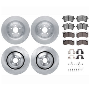 Dynamic Friction 6514-73045 - Front and Rear Brake Kit - Quickstop Rotors and 5000 Brake Pads With Hardware