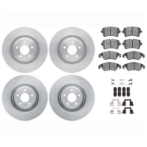 Dynamic Friction 6514-73058 - Front and Rear Brake Kit - Quickstop Rotors and 5000 Brake Pads With Hardware