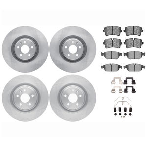 Dynamic Friction 6514-73061 - Front and Rear Brake Kit - Quickstop Rotors and 5000 Brake Pads With Hardware