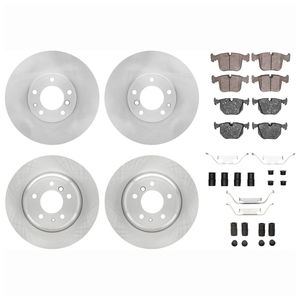 Dynamic Friction 6514-31003 - Front and Rear Brake Kit - Quickstop Rotors and 5000 Brake Pads With Hardware