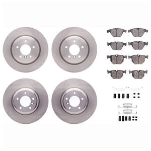 Dynamic Friction 6514-31030 - Front and Rear Brake Kit - Quickstop Rotors and 5000 Brake Pads With Hardware