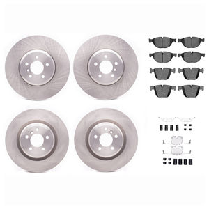 Dynamic Friction 6514-31047 - Front and Rear Brake Kit - Quickstop Rotors and 5000 Brake Pads With Hardware