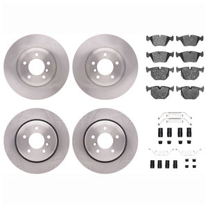 Dynamic Friction 6514-31081 - Front and Rear Brake Kit - Quickstop Rotors and 5000 Brake Pads With Hardware