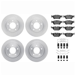 Dynamic Friction 6514-31010 - Front and Rear Brake Kit - Quickstop Rotors and 5000 Brake Pads With Hardware