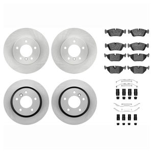 Dynamic Friction 6514-31017 - Front and Rear Brake Kit - Quickstop Rotors and 5000 Brake Pads With Hardware